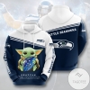 Baby Yoda Seattle Seahawks 3D Printed Hoodie Zipper Hooded Jacket