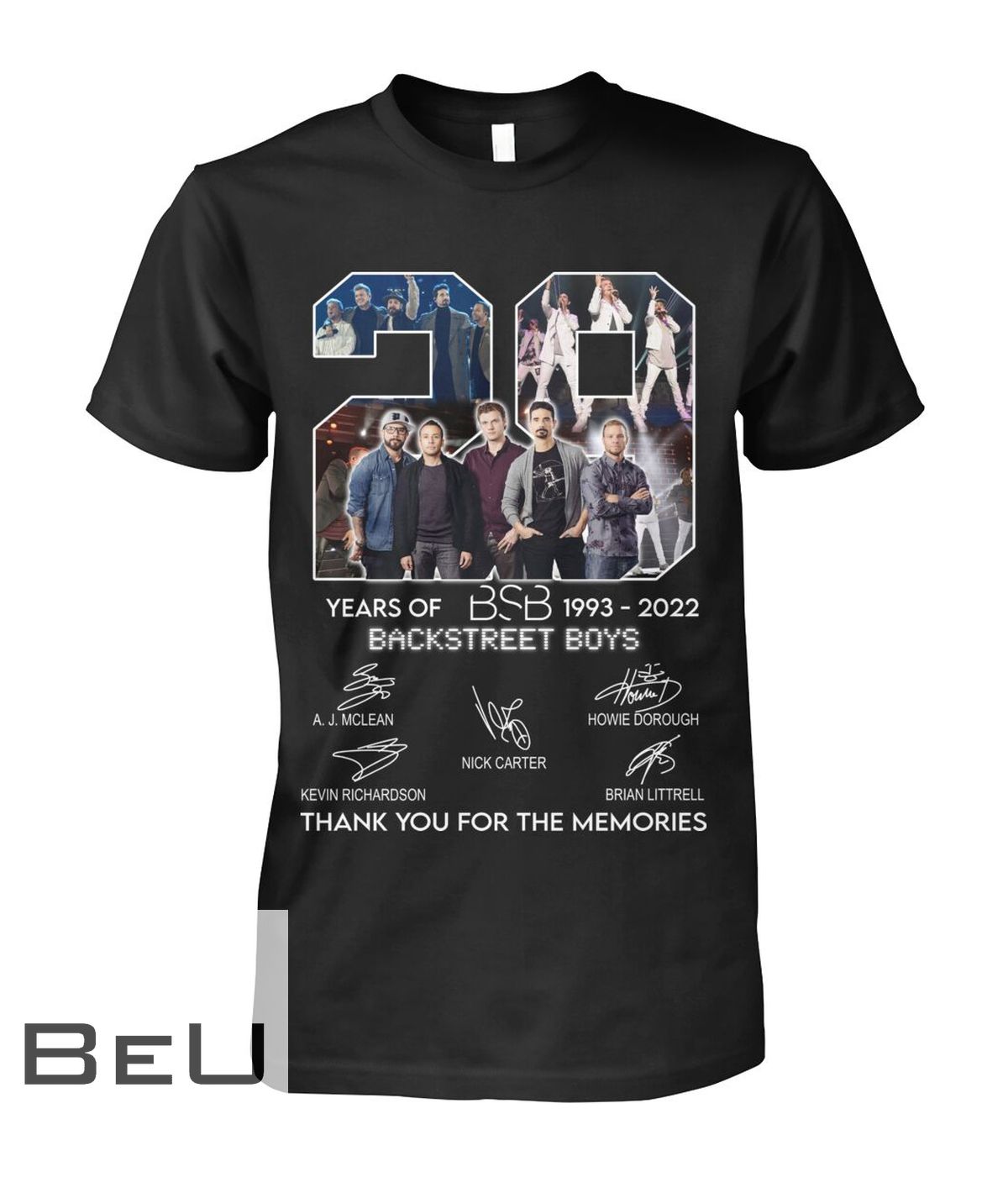 Backstreet Boys 29 Years Of Bsb 1993-2022 Thank You For Your The Memories Signatures Shirt
