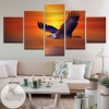 Bald Eagle In Flight At Dawn Five Panel Canvas 5 Piece Wall Art Set