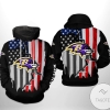 Baltimore Ravens NFL US Flag Team 3D Printed Hoodie Zipper Hooded Jacket
