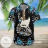 Bass Guitar Hawaiian Graphic Print Short Sleeve Hawaiian Shirt