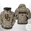 Baylor Bears NCAA Camo Veteran 3D Printed Hoodie Zipper Hooded Jacket