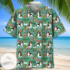 Beagle Hawaiian Graphic Print Short Sleeve Hawaiian Shirt