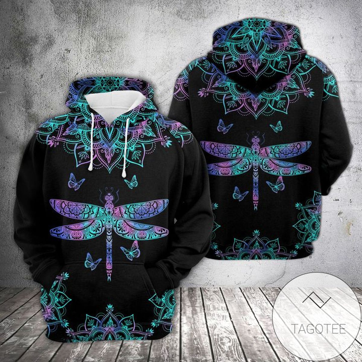 Beautiful Dragonfly 3D Printed Hoodie Zipper Hooded Jacket
