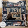Best Navy Veteran Dad Ever Quilt Blanket