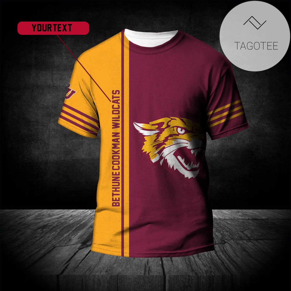 Bethune-Cookman Wildcats T-Shirt Half Style Custom - NCAA