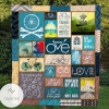 Bicycle Live To Rise Ride To Live Quilt Blanket
