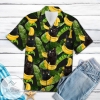 Black Cat Forest Banana For men And Women Graphic Print Short Sleeve Hawaiian Casual Shirt