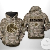 Boise State Broncos NCAA Camo Veteran 3D Printed Hoodie Zipper Hooded Jacket