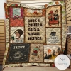 Book Coffee& Cat Social Justic Quilt Blanket