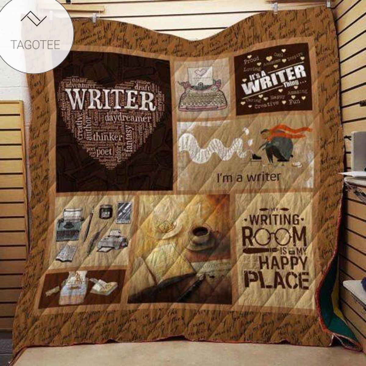 Book Writer Quilt Blanket