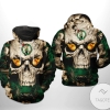 Boston Celtics NBA Skull 3D Printed Hoodie Zipper Hooded Jacket