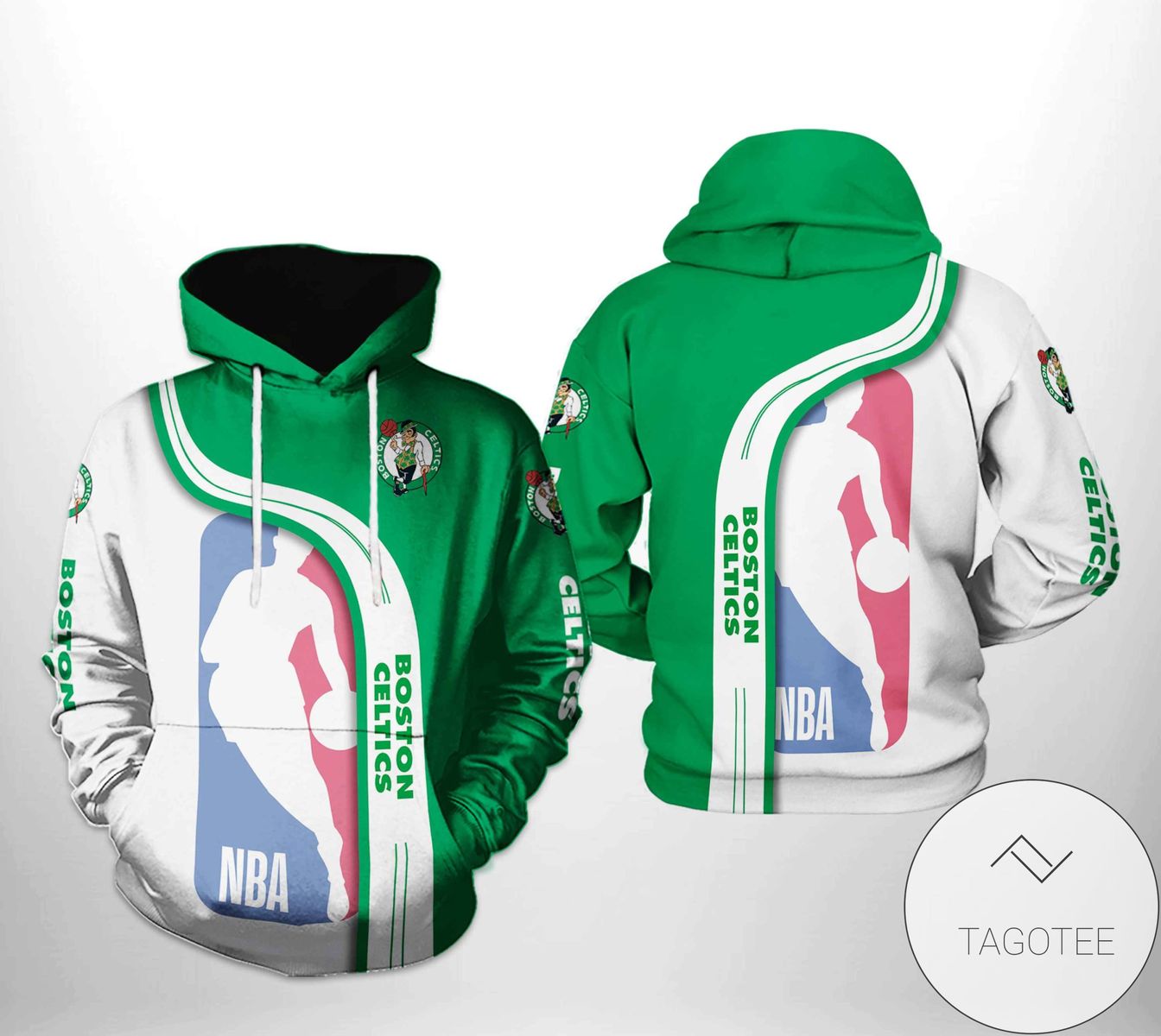 Boston Celtics NBA Team 3D Printed Hoodie Zipper Hooded Jacket