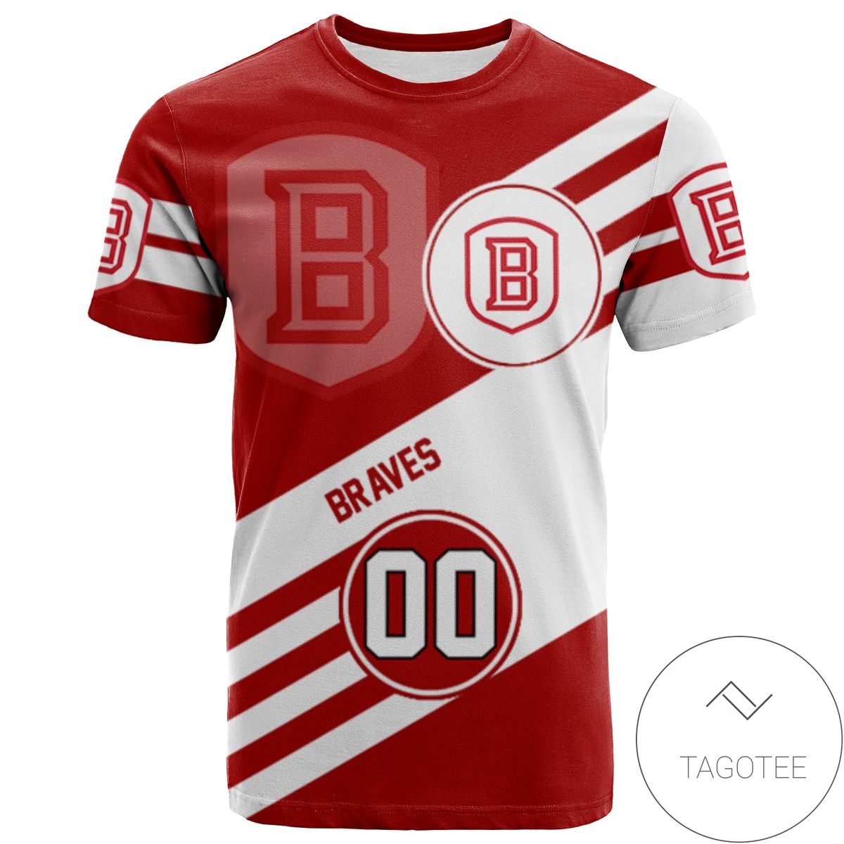 Bradley Braves All Over Print T-Shirt Sport Style Logo - NCAA