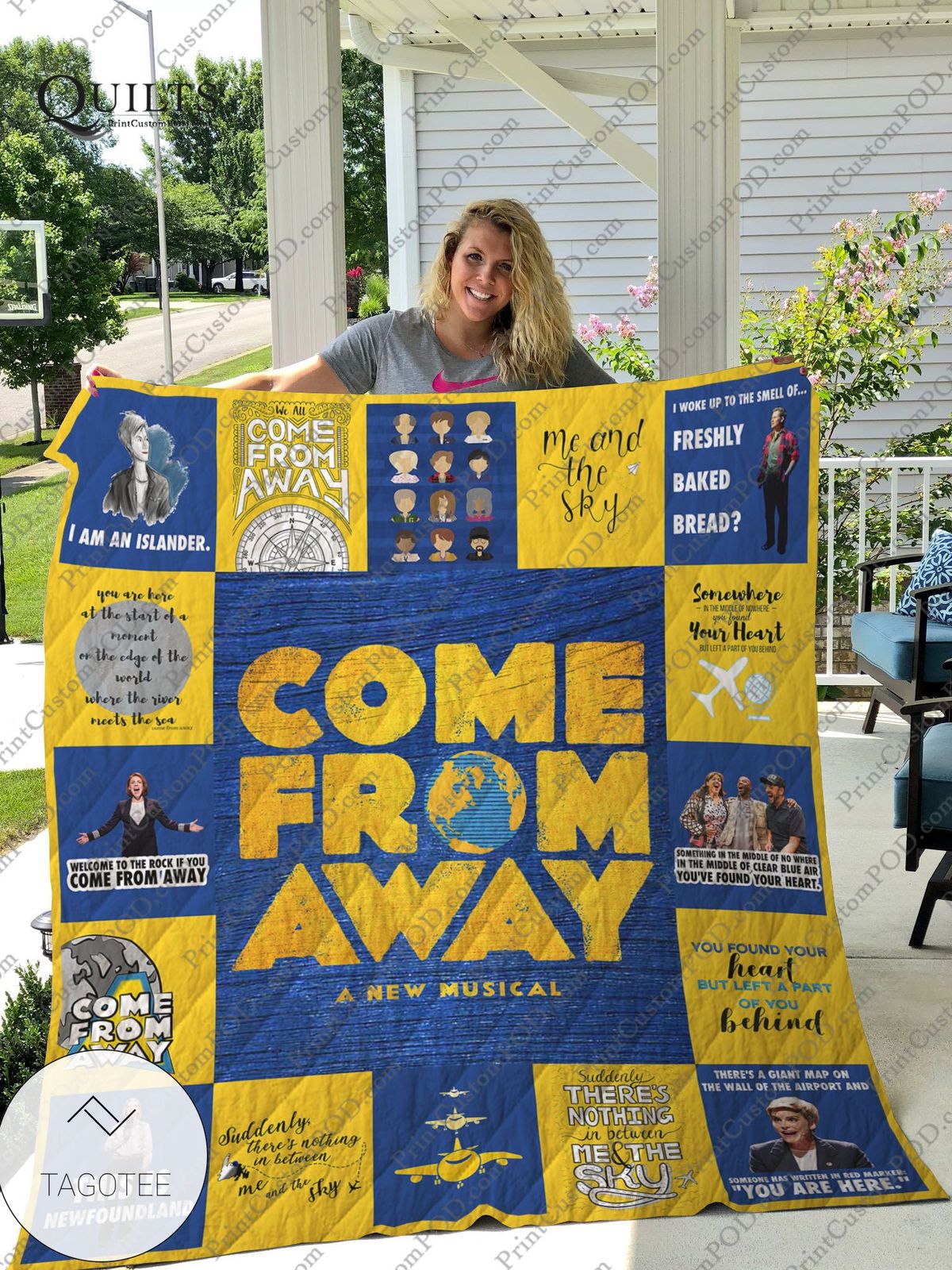 Broadway Come From Away A New Musical Quilt Blanket