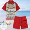 Budweiser King Of Beers All Over Print 3D Unisex Hawaiian Shirt And Beach Short