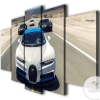 Bugatti Chiron Luxury Cars Racing Automative Five Panel Canvas 5 Piece Wall Art Set