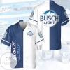 Busch Light All Over Print 3D Hawaiian Shirt - White & Blue