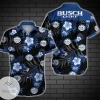 Busch Light Hawaiian Graphic Print Short Sleeve Hawaiian Casual Shirt