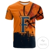 Cal State Fullerton Titans All Over Print T-Shirt Men's Basketball Net Grunge Pattern- NCAA