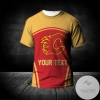 Calgary Flames All Over Print T-Shirt Curve Style Sport- NHL