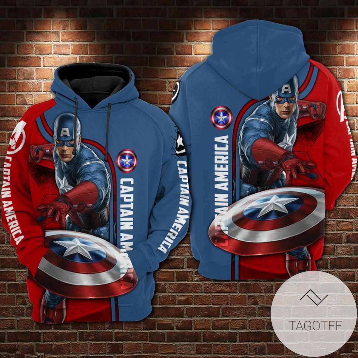 Captain America 3D Printed Hoodie Zipper Hooded Jacket
