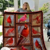 Cardinal Red Bird Albums 3d Quilt Blanket