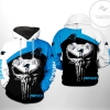 Carolina Panthers NFL Skull Punisher Team 3D Printed Hoodie Zipper Hooded Jacket
