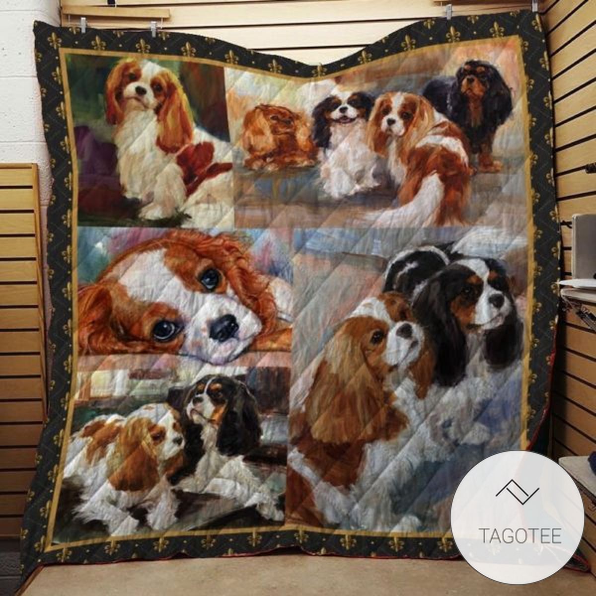Cavalier King Charles Spaniel Dog Quilt Blanket