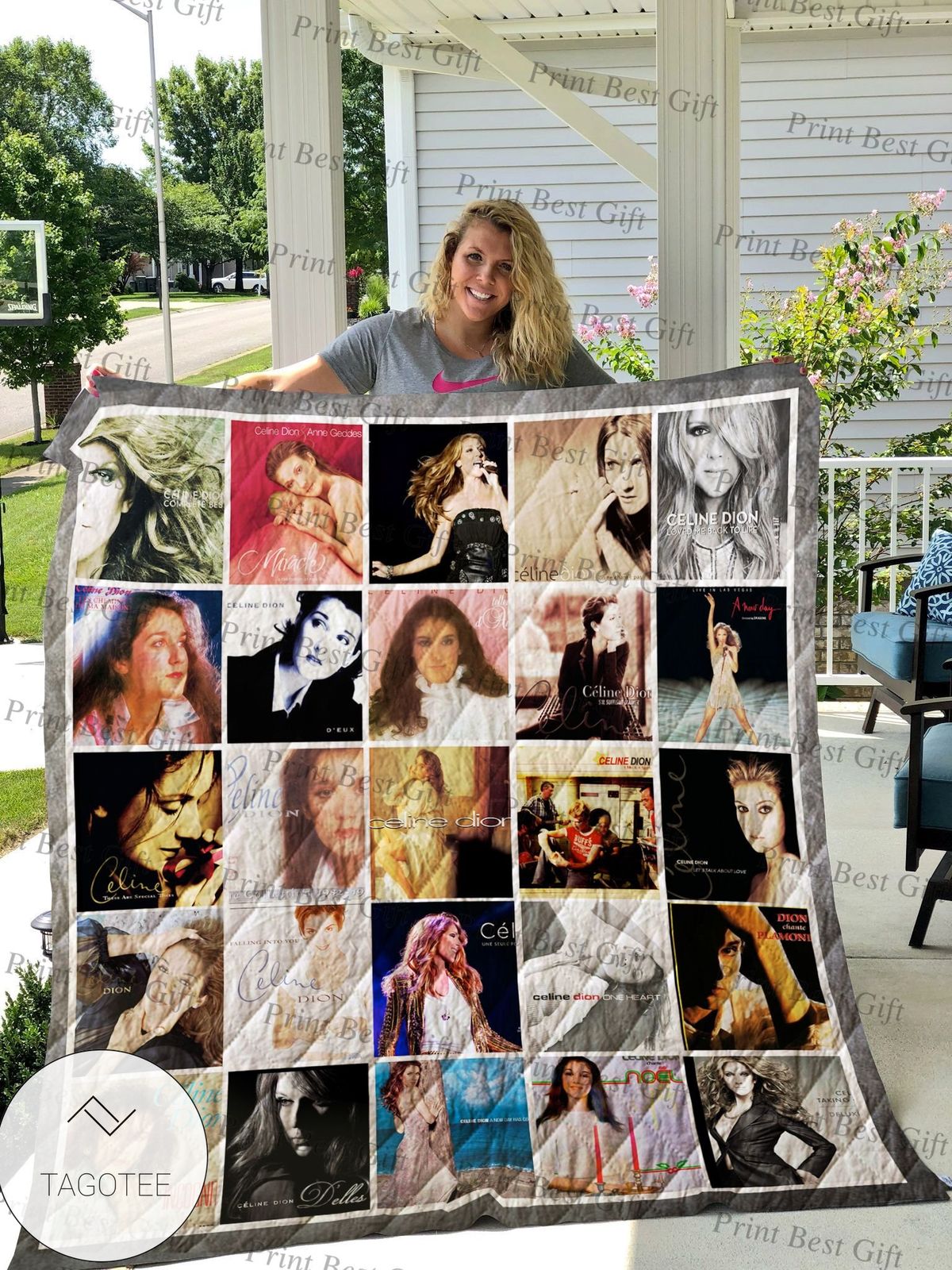 Celine Dion Albums Quilt Blanket