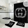 Chanel Type 17 Shower Curtain Waterproof Luxury Bathroom Mat Set Luxury Brand Shower Curtain Luxury Window Curtains