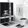 Chanel Type 22 Shower Curtain Waterproof Luxury Bathroom Mat Set