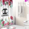 Chanel Type 26 Shower Curtain Waterproof Luxury Bathroom Mat Set Luxury Brand Shower Curtain Luxury Window Curtains