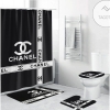 Chanel Type 5 Shower Curtain Waterproof Luxury Bathroom Mat Set Luxury Brand Shower Curtain Luxury Window Curtains