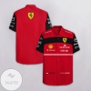 Charles Leclerc Scuderia Ferrari F1 Racing Velas Santander Ceva All Over Print 3D Hawaiian Shirt - Red