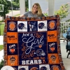 Chicago Bears Just A Girl In Love With Her Bears Quilt Blanket