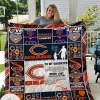 Chicago Bears To My Daughter Love Dad Quilt Blanket