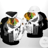 Chicago Blackhawks NHL Team Skull 3D Printed Hoodie Zipper Hooded Jacket