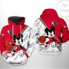Chicago Bulls NBA Mickey 3D Printed Hoodie Zipper Hooded Jacket