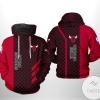 Chicago Bulls NBA Team Pattern Mix 3D Printed Hoodie Zipper Hooded Jacket