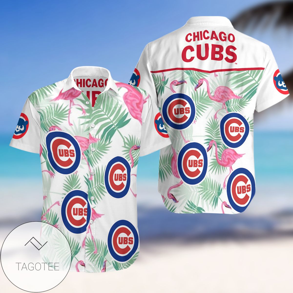 Chicago Cubs Flamingo All Over Print Summer Short Sleeve Hawaiian Beach Shirt
