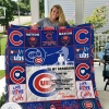 Chicago Cubs To My Grandson I Love You Love Grandpa Quilt Blanket
