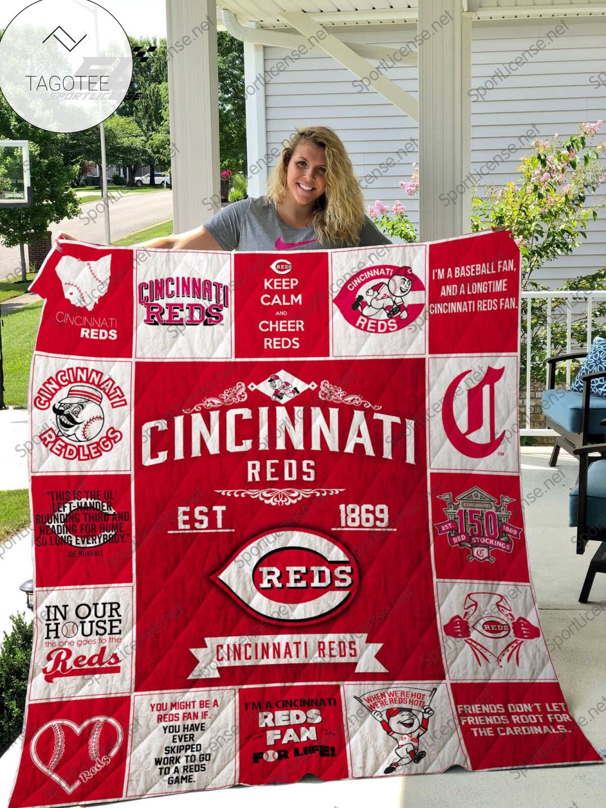 Cincinnati Reds Quilt Blanket