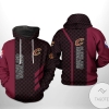 Cleveland Cavaliers NBA Team Pattern Mix 3D Printed Hoodie Zipper Hooded Jacket