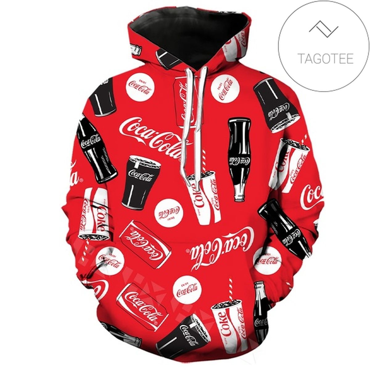 Coca Cola 3D Printed Hoodie Zipper Hooded Jacket