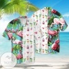 Cocktail Flamingo For Men And Women Graphic Print Short Sleeve Hawaiian Casual Shirt