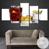 Coke Beer Foreign Wine Wine Five Panel Canvas 5 Piece Wall Art Set