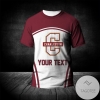 College of Charleston Cougars All Over Print T-shirt Curve Style Sport- NCAA