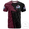 Colorado Avalanche All Over Print T-shirt Abstract Pattern Sport- NHL