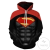 Costume Superman Suit 3D Printed Hoodie Zipper Hooded Jacket